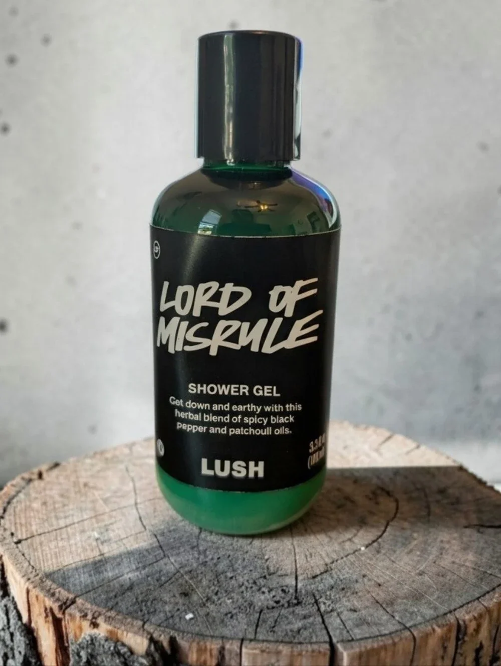 Lush Lord of Misrule Shower Gel 3.3oz/100ml Spicy Patchouli Seasonal Body Wash